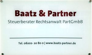 Firmenschild Baatz und Partner